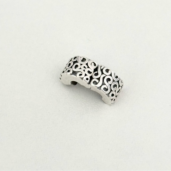 Pandora S Swirl Filigree Sterling Silver Retired Clip Bead Charm - Picture 6 of 7